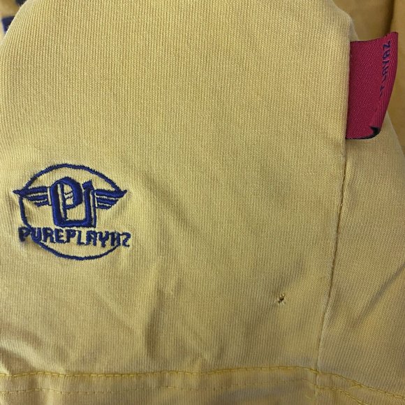 PURE PLAYAZ Mens Yellow New York T Shirt Short Sleeve Size L Y2K VTG Streetwear - Picture 4 of 11